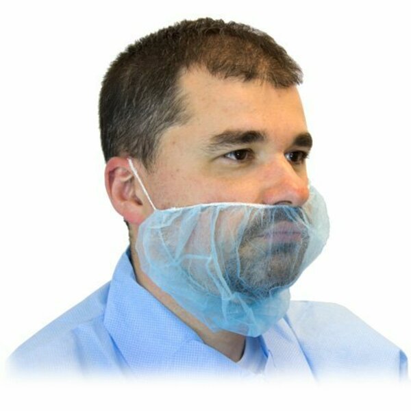 The Safety Zone Spun-bonded Beard Cover Blue 100/bg BG, 100PK DBRD-1000-BL-BG